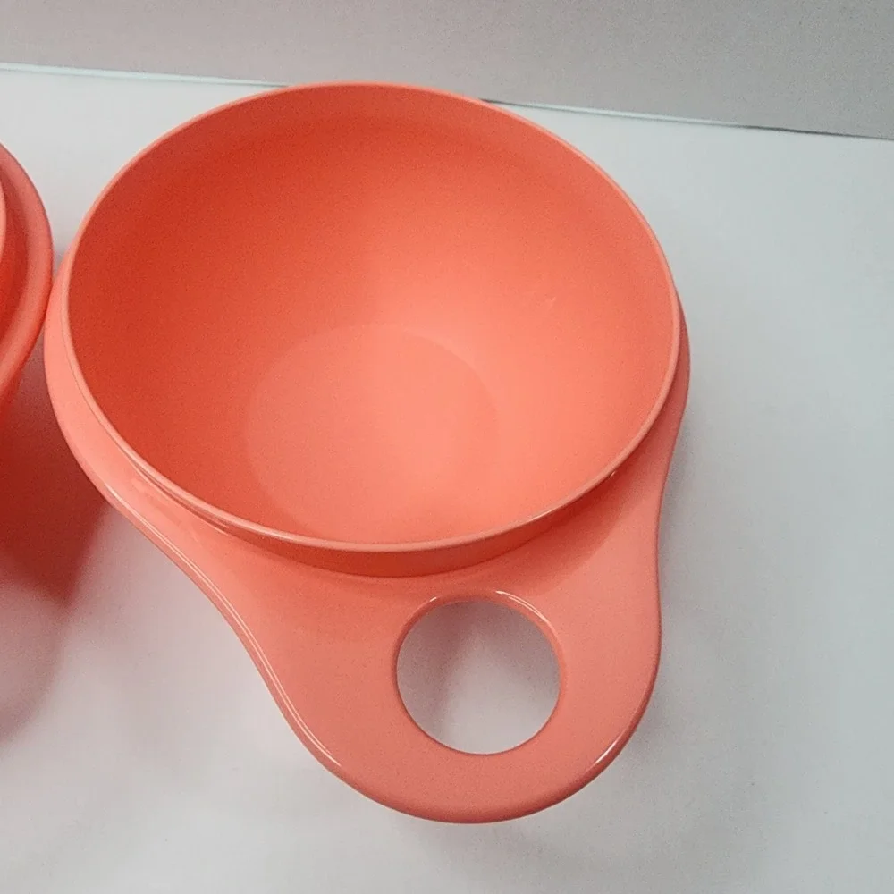 2 Tupperware Thatsa Bowls Extra Mini 2 1/2 Cups New 6809B-3 Coral Pink New